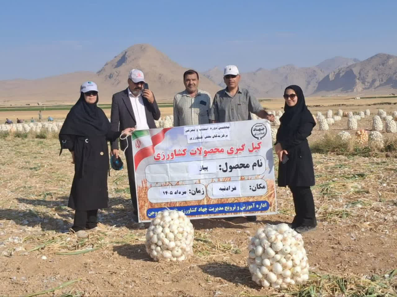 عملیات کیل‌گیری مزرعه ۱۸۰ هکتاری پیاز در فرادنبه بروجن انجام شد
